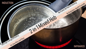 Cuisinière hybride intelligente WIFI Smart Tuya Control 2 brûleurs, plaque à induction 2 brûleurs, cuisinière intelligente double, système de sécurité avec verrouillage enfant - Product Image 2