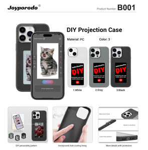 JOYPORODO B001 Étui NFC DIY en Gros pour <span class=keywords><strong>iPhone</strong></span> <span class=keywords><strong>13</strong></span> 14 15 Pro Max, Inclut une Dragonne et un Écran E-Ink pour Personnaliser Votre <span class=keywords><strong>Coque</strong></span> de Téléphone - Product Image 2