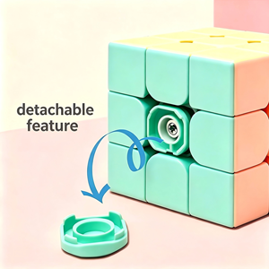 Cubo Macaron Mini Triangular Liso 3D de Plástico ABS, Juguete de Rompecabezas Combinable para Principiantes - Product Image 2