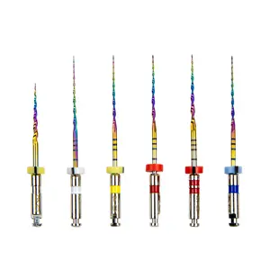 19mm/21mm/25mm/31mm SX-F3 Files 6pcs/set Flexible Dental Endomotor File Niti Endo Files Rainbow Files