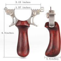 Slingshot en acier inoxydable avec poignée en bois massif pour tir à la catapulte et coupe-fil à bande plate