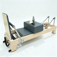 Machine de Pilates Reformer en bois d'érable personnalisable, réglable, sûre et durable, avec une capacité de 200 kg, pour studio de yoga, salle de sport, centre de bien-être