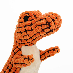 Jouets pour animaux de compagnie dinosaures très demandés, durables, interactifs, qui couinent, à mâcher, en plastique, coton et nylon - Product Image 6