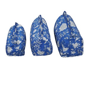 Bolsas de Cosméticos de Algodón Estilo Bohemio, Ligeras, Estampadas a Mano, para Viaje, Uso en Interiores y Exteriores - Product Image 1