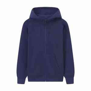 Pull lourd pour hommes de haute qualité 350g motif uni surdimensionné pull à capuche personnalisé avec fermeture éclair - Product Image 3