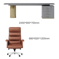 Mobilier de bureau de luxe moderne avec chaise, livraison gratuite, OEM