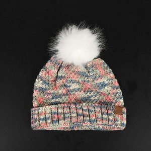 Chapeau en tricot personnalisé, fabrication directe, avec logo, <span class=keywords><strong>pompon</strong></span>, couleur contrastée, pour les activités de plein air, chapeau d'hiver - Product Image 4