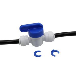 1/4 \ "OD RO robinet à boisseau sphérique en plastique droit raccords <span class=keywords><strong>de</strong></span> contrôle <span class=keywords><strong>de</strong></span> <span class=keywords><strong>tuyau</strong></span> <span class=keywords><strong>de</strong></span> connexion rapide pour boule d'eau d'osmose inverse d'aquarium - Product Image 6