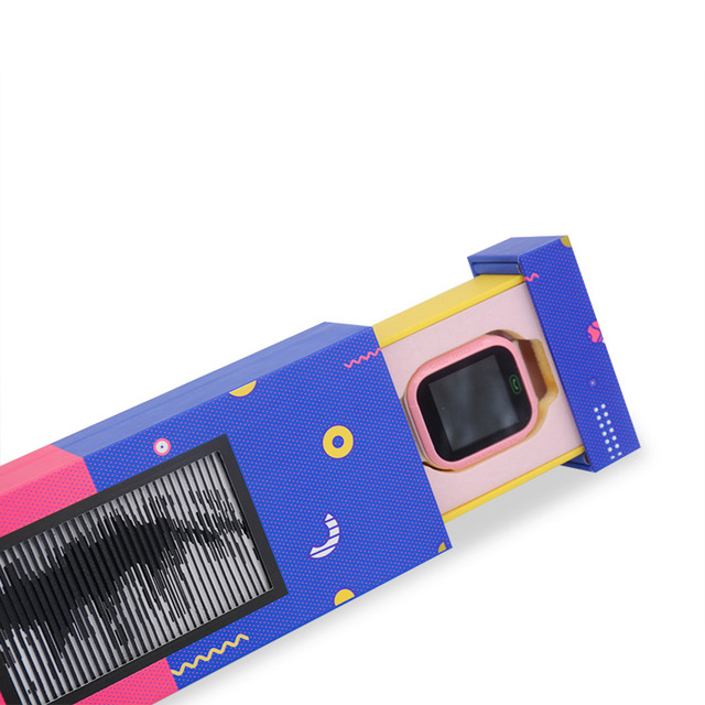 Custom Premium Kids Smart Watch Band Packaging Box Matt Lamination UV Coating Sponge Lining Recyclable Square Design Retail Gift
