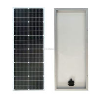 Module de panneau solaire monocristallin en silicium de type N à demi-cellules 50W 100W pour les petits systèmes d'éclairage domestique et extérieur
