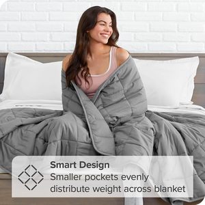 60*80 pouces 20 <span class=keywords><strong>lbs</strong></span> 100% coton <span class=keywords><strong>Couverture</strong></span> pondérée de qualité supérieure Perles de verre non toxiques pour toutes les saisons - Product Image 2