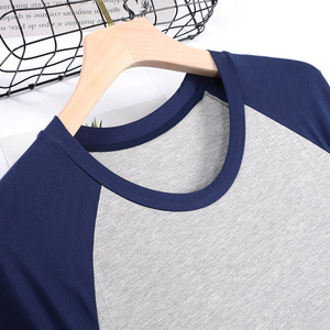 Conjunto de pijamas de Modal de alta calidad para <span class=keywords><strong>hombre</strong></span>, <span class=keywords><strong>verano</strong></span>, informal, suelto, manga corta y pantalones largos, 2 uds., ropa suave y cómoda para el hogar - Product Image 3