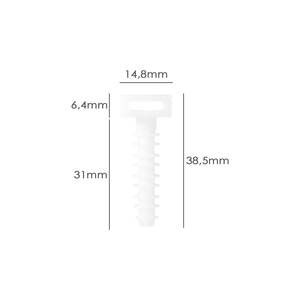 Fascette stringicavo in nylon bianco da 8 mm (confezione da 100 unità) - Product Image 2