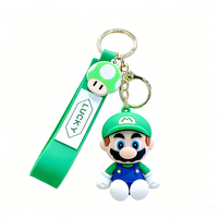 3D PVC Cartoon-Figur Schlüsselanhänger Niedliche Gummi-Puppe Schlüsselring mit Handschlaufe Rucksack-Taschenanhänger Kinder-Geschenk Schlüsselanhänger