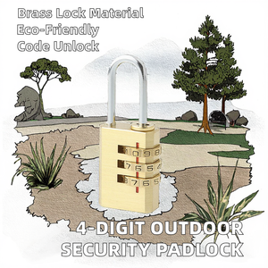 <span class=keywords><strong>Cadenas</strong></span> <span class=keywords><strong>à</strong></span> <span class=keywords><strong>code</strong></span> de sécurité extérieur <span class=keywords><strong>solide</strong></span> réinitialisable <span class=keywords><strong>à</strong></span> 4 chiffres pour l'utilisation de la porte pour les bagages de sécurité. - Product Image 3