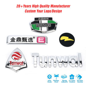 Emblemas de insignia de coche en relieve con diseño de logotipo personalizado <span class=keywords><strong>OEM</strong></span> Emblema 3D de ABS cromado con su archivo vectorial listo para ilustraciones - Product Image 3