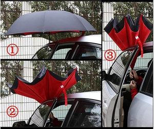 Parapluie inversé manuel personnalisé de 24 pouces, double couche, réversible, coupe-vent, pliable, avec poignée en C - Product Image 6