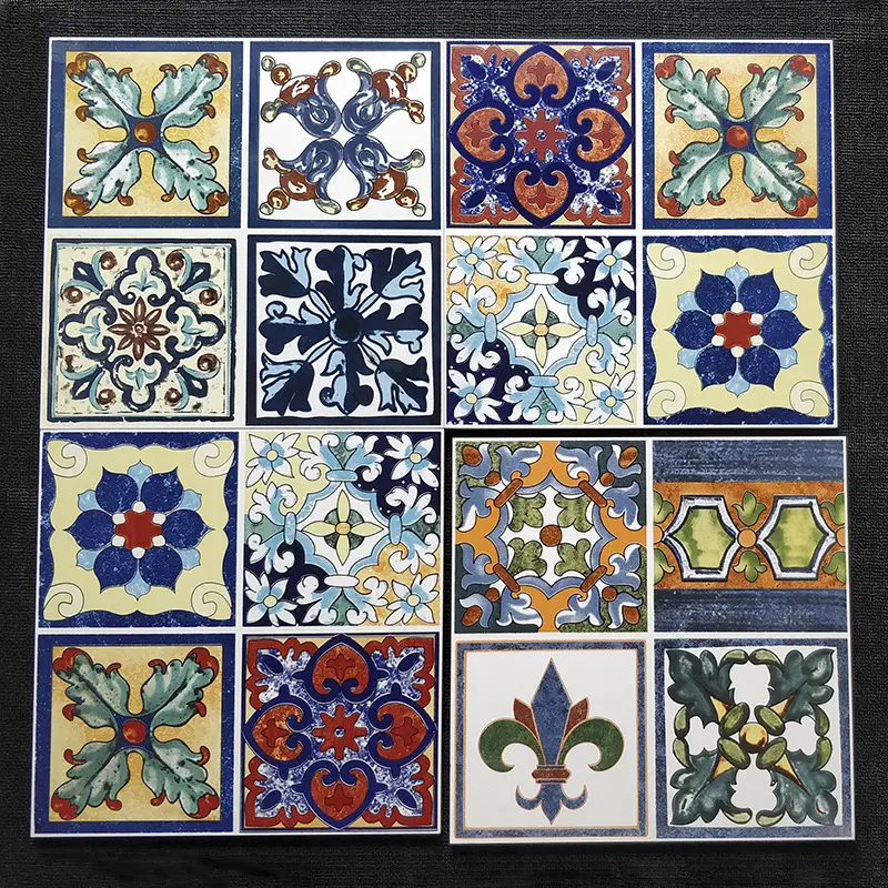 Longstar 2024 Hotselling Wholesale Handmade 3D Decorative Ceramic Tile Mediterranean/Mexican/Moroccan & Rustic Style