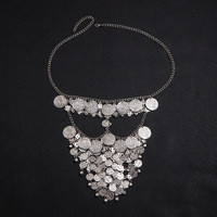 Nouvelle Chaîne de Visage Style Exotique avec Pendentifs Monnaie et Pompons pour Spectacles, Fêtes et Danse Mystérieuse