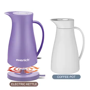 नई बहुक्रिया EVERICH प्लास्टिक इलेक्ट्रिक केतली वैक्यूम कॉफी पॉट थर्मो पानी सुराही