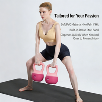 Offre Spéciale – Kettlebell Souple en PVC, Vente Directe Usine, 2kg, 4kg, 6kg, 8kg, Antidérapant, pour Entraînement de Force à Domicile, Fitness, Yoga et Pilates pour Femmes
