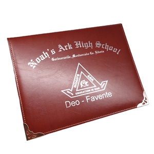 Custom Luxury A5 A4 Size <b>Graduation</b> Taekwondo Certificate Folder Diploma <b>Frame</b> Cover Certificate Holder PU Leather Degree Cover - Product Image 1