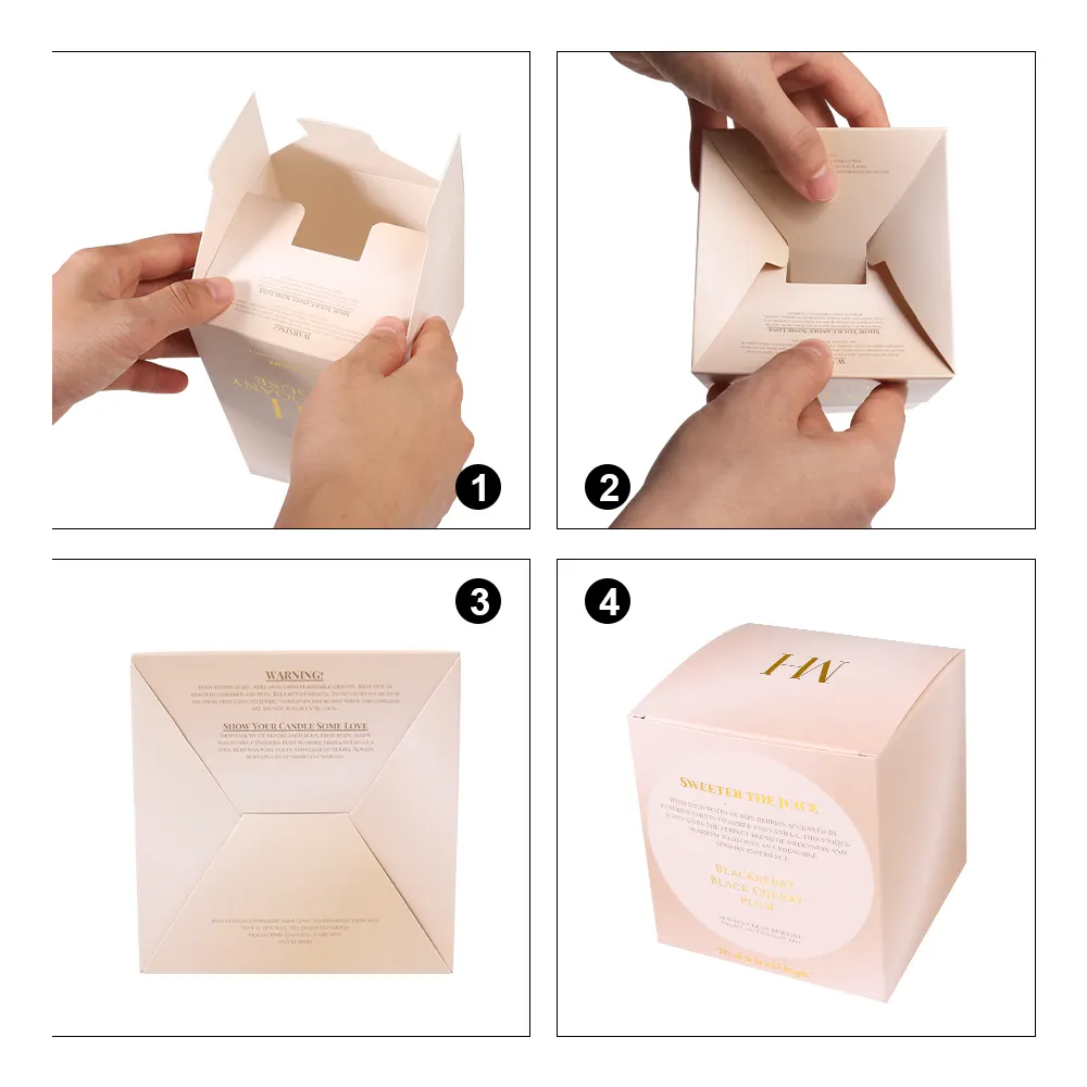 Printing Colorful candle packaging boxes unbranded custom size square packaging for candles