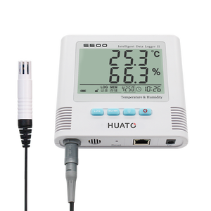 <span class=keywords><strong>Enregistreur</strong></span> de température et d'humidité TCP/IP HUATO S500-EX-RJ45 pour entrepôt frigorifique, surveillance en temps réel, thermohygromètre industriel - Product Image 1