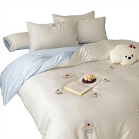 Nouvelle Collection Printemps/Été 2026 – Parure de lit en fibre de Lyocell, tissage satiné doux, broderie florale, style drap – Vente directe usine
