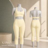 Ensembles de vêtements Y2K à séchage rapide pour femmes, tenues d'été pour femmes, ensembles de yoga à col carré, vêtements de sport courts pour femmes