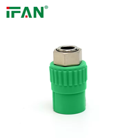 IFAN vente en gros raccords de tuyauterie PPR 20MM-32MM prise d'eau chaude verte raccords PPR