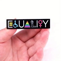 Pin de Solapa de Metal Esmaltado con Letras LGBT de Arcoíris, Insignia de Apoyo para Gays, Lesbianas, Asexuales y Transgénero, Joyería, Regalos y Accesorios