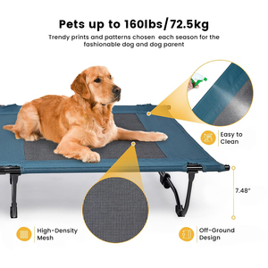Cama para perros elevada de refrigeración portátil para exteriores con tienda extraíble para acampar, senderismo, viajes a la playa, cómodo lugar de descanso para mascotas - Product Image 5