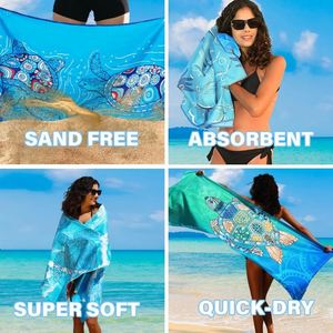 Toalla de Playa de Microfibra de Secado Rápido, Personalizada con Estampado, Sin Arena, para Mujer, Popular en Verano - Product Image 3