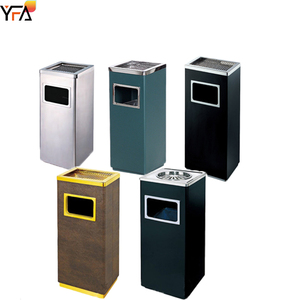 Khách sạn vuông tro thùng, thang máy, sảnh vuông/hình chữ nhật thép không gỉ bụi mặt đất <span class=keywords><strong>bin</strong></span> với Gạt tàn Thùng rác có thể - Product Image 1