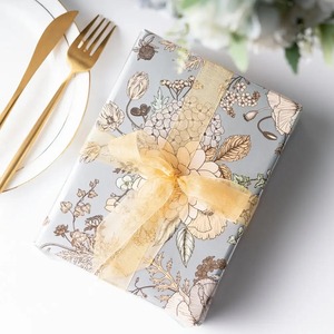 Custom Eco-Friendly Recyclable Floral <b>Pattern</b> Metallized <b>Paper</b> Roll Single Side Coated PE Waterproof Offset Printing Packaging - Product Image 3