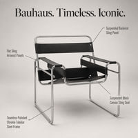 Chaises Signature Designées, Chaise à Sangles en Cuir Vegan Lisse et Robuste