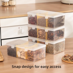 Household <b>Stackable</b> Bathroom Seasoning <b>Box</b> Split and Detachable with Cover Seasoning <b>Storage</b> <b>Box</b> - Product Image 5