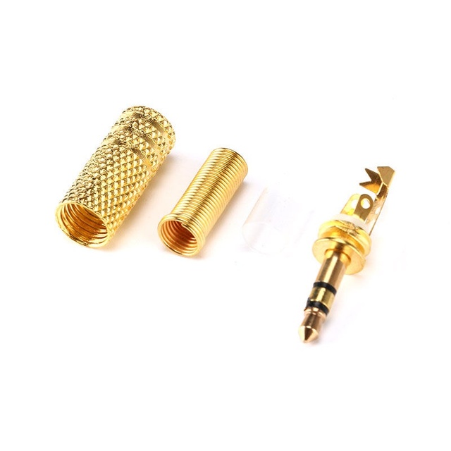 3.5mm Stereo Audio Plug Mono/Dual Channel Gold Plated/Silver Adapter