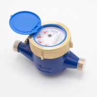 Contador de agua mecánico rotatorio para edificios de apartamentos, IP DN20, tipo seco, de latón, para agua fría, medidor de flujo con dial seco
