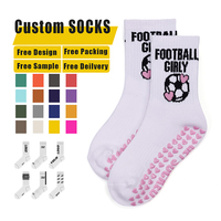 Chaussettes antidérapantes pour enfants avec logo sur le dessous, chaussettes en tricot pour enfants, chaussettes antidérapantes en silicone personnalisées