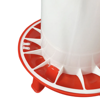 BERYS nouvelle mangeoire à poulet automatique en PP 12kg rouge et blanc avec pied poignée en acier 1 an de garantie