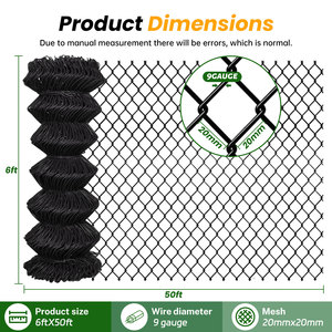 Hot Sale PVC Coated Chain Link Fence Galvanized Wire <b>Mesh</b> Fencing for Outdoor Boundary - Product Image 6