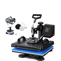 Machine de transfert de chaleur multifonctionnelle 6-en-1, machine de marquage à chaud pour t-shirts, machine de marquage à chaud en gros