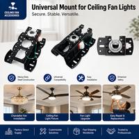 Support de suspension universel pour ventilateur et lampe, pièces de rechange multi-tailles, tête de suspension polyvalente pour ventilateur de plafond et lustre, accessoires de quincaillerie
