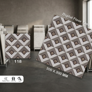 Carreaux de sol en céramique marron de marque Vistaar 300x300mm Digital 12x12 Glazed 30x30 Prêt pour l'exportation depuis l'usine indienne de Foshan - Product Image 3