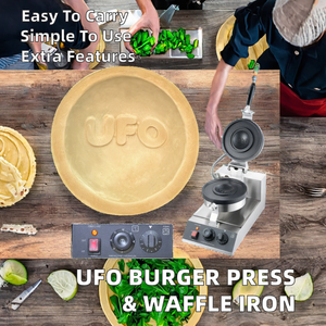 Machine à gaufres et à <span class=keywords><strong>burgers</strong></span> UFO Sophi pour restauration rapide, presse à gaufres portable, facile à utiliser, état neuf, pour crème glacée - Product Image 2