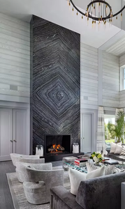 Marbre gris boisé Bookmatch Black Tree Chinese <span class=keywords><strong>Kenya</strong></span> Black Forest pour revêtements de sol et murs de villa - Product Image 2