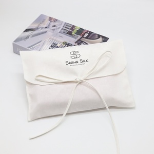 <b>White</b> Cotton <b>Envelope</b> Jewelry Pouch - Product Image 6