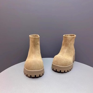 XINZI <span class=keywords><strong>pioggia</strong></span> <span class=keywords><strong>stivali</strong></span> <span class=keywords><strong>da</strong></span> donna con plateau alto personalizzato <span class=keywords><strong>stivali</strong></span> <span class=keywords><strong>da</strong></span> donna con punta grande marrone chiaro scamosciata con fondo spesso per l'inverno - Product Image 5